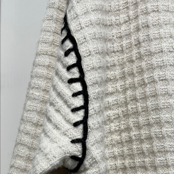 Anthropologie Elegant Cream and Black Cardigan - Picture 3 of 5